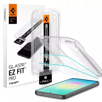 Protection d'écran en verre trempé Spigen Glas.tR EZ Fit Pro lot de 2 pour Samsung Galaxy A27 5G - transparent