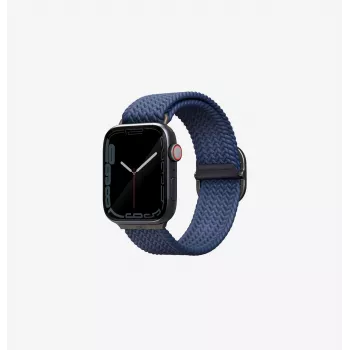 Bracelet Braided Loop UNIQ Aspen pour Apple Watch 42/41/40 mm séries 1-11/SE/SE2/SE3 - gris granit