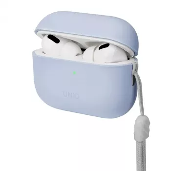 Coque en silicone UNIQ Lino pour AirPods Pro 2e génération (2022/2023) bleu arctique