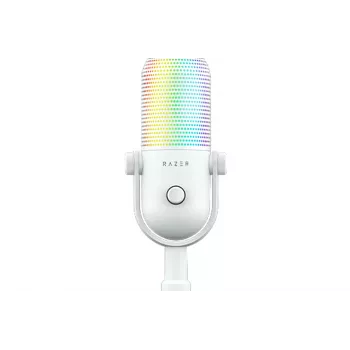 Microphone à condensateur USB RAZER Seiren V3 Chroma 32-bit DSP avec éclairage RGB - blanc