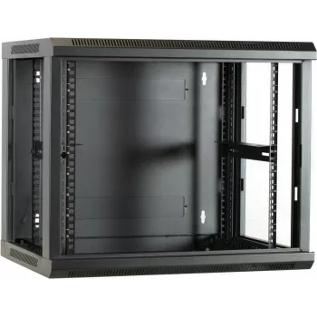 Armoire serveur murale DSIT DS6409 9U avec porte vitrée, 600x450x500 mm, noir