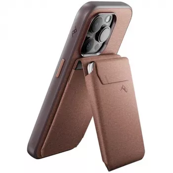 Peak Design Mobile Wallet SlimLink support de cartes magnétique avec pied pour MagSafe, Adobe Red