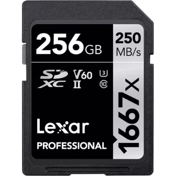 Carte mémoire Lexar Professional 256 Go SDXC UHS-II U3 V60 1667x