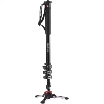 Monopode vidéo Manfrotto MVMXPROA4 XPRO Monopod+ en aluminium 4 sections avec base FluidTech, noir