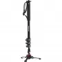 Monopode vidéo Manfrotto MVMXPROA4 XPRO Monopod+ en aluminium 4 sections avec base FluidTech, noir