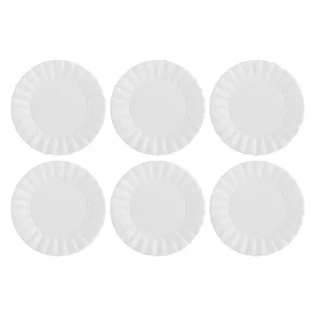 Ensemble de 6 assiettes à salade Ducale LA PORCELLANA BIANCA - blanc, 20 cm