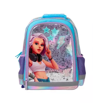 Sac à dos scolaire holographique KIDS Wow Holo 14L A4 fille iridescent
