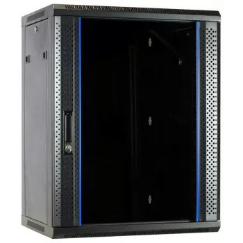 Armoire serveur murale DSIT DS6615 15U avec porte vitrée, 600x600x770 mm, noire