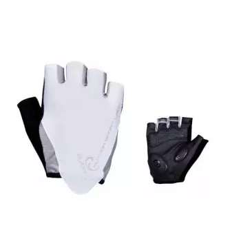Gants de cyclisme à doigts courts pour femme Author Lady Sport Gel, taille L, noir/blanc