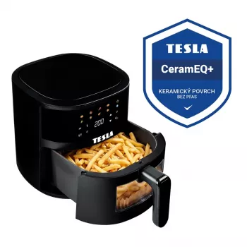 Friteuse à air chaud TESLA AirCook Q45 Pro AIRCKQ45PROBLK avec revêtement céramique