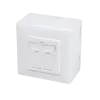 Prise RJ45 double DSIT Cat.6/Classe E blindée en saillie, blanche (DC-Wall-Out-STP6-W)