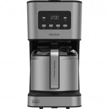 Cafetière à filtre Cecotec Coffee 66 Drop & Thermo Time, carafe thermique 1,2 l, 950 W, inox/noir