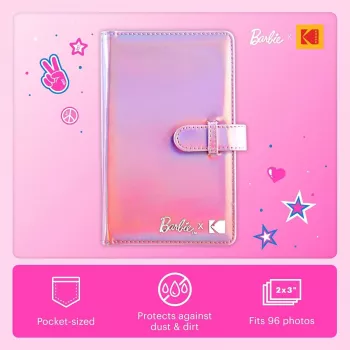 Kodak x Barbie mini-album photo pour 96 photos 2x3 inch, 16 pages, rose (RODB2X3AC)