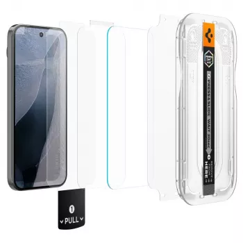 Protection d'écran en verre trempé Spigen Glas.tR EZ Fit Pro AC lot de 2 pour Google Pixel 11 / Pixel 11 Pro - transparent