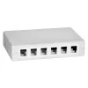 DSIT Keystone Empty Housing Distribution Box 12 Port Surface Mount White ABS
