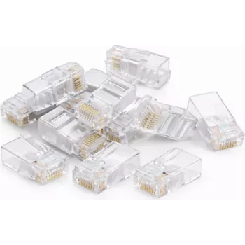 Connecteur réseau DSIT DANICOM UTP RJ45 Cat5e Pass-Through pour câbles souples et massifs (lot de 10)