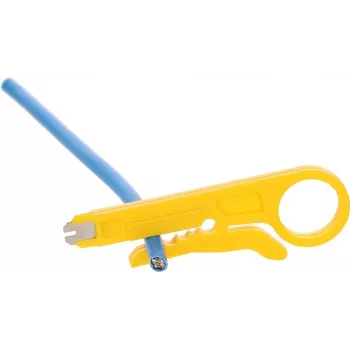 Pince à dénuder automatique DSIT DC-PINCHER-CUT avec coupe-câble intégré, 0,2-6,0 mm² / 24-10 AWG, auto-ajustable, noir/rouge