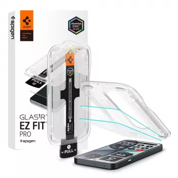 Protection d'écran en verre trempé Spigen GLAS.tR EZ Fit Pro AC HD pour Nothing Phone (4a), lot de 2, transparent