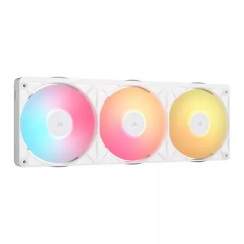 Ventilateur PWM CORSAIR iCUE LINK RX360 II Unified Frame RGB blanc 120mm, pack de 3