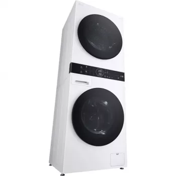 Lave-linge séchant LG WashTower WT1210WWF 12 kg compatible Wi-Fi avec pompe à chaleur, blanc