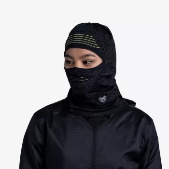 BUFF DryFlx Pro Cagoule - noir, stretch 4 directions sans coutures, thermique, réfléchissante