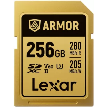 Carte mémoire SDXC UHS-II Lexar Professional ARMOR GOLD, 256 Go, V60 (LSDAMGL256G-RNNNG)