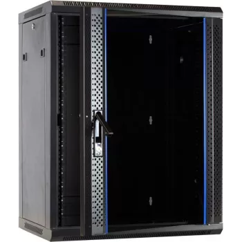 DSIT DS6415 Armoire serveur murale 15U avec porte vitrée, 600x450x770 mm, noire