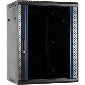 DSIT DS6415 Armoire serveur murale 15U avec porte vitrée, 600x450x770 mm, noire