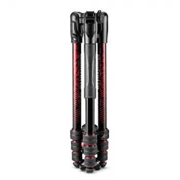 Trépied de voyage Manfrotto MKBFRTA4RD-BH Befree 4 sections en aluminium avec rotule, rouge