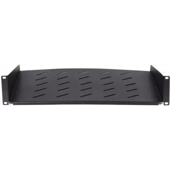DSIT DS-FH2U400 2U Fixed Shelf for 600mm Deep Wall-Mount Racks, 400mm Depth, Black