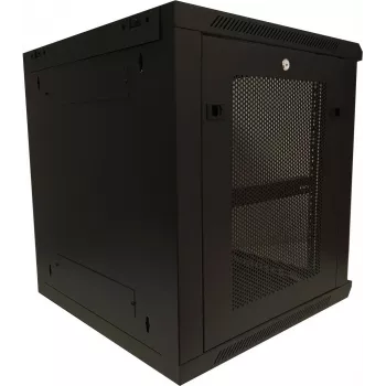 Armoire serveur murale DSIT 12U 19 inch avec porte vitrée et panneaux latéraux perforés 600x600x635 mm (DS6612ZP)