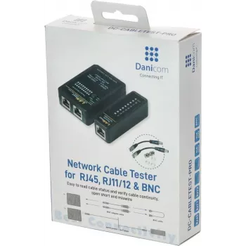 Testeur de câble réseau DSIT DC-CABLETEST-PRO pour U/UTP, F/UTP et SF/UTP, Cat5/Cat6