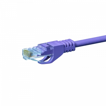Câble de raccordement réseau DSIT CAT 5e U/UTP, 0,50 m, violet, CCA, RJ45, Gigabit Ethernet