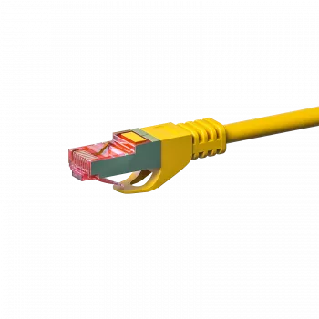Câble de raccordement DSIT CAT 6 S/FTP LSOH, 0,5 m, jaune