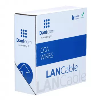 Câble réseau DSIT CAT5e SF/UTP AWG 26/7 souple 100 mètres gris CCA