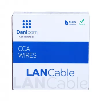 Câble réseau DSIT CAT5e SF/UTP AWG 26/7 souple 100 mètres gris CCA