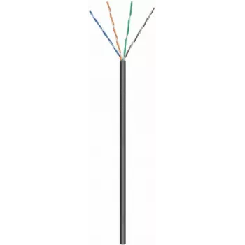 Câble réseau extérieur DSIT CAT6 U/UTP AWG 23/1 à conducteur massif 305 m noir CCA