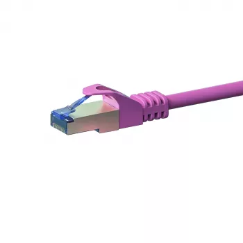 Câble réseau patch DSIT CAT 6a S/FTP LSOH, 30 m, rose, 10Gbps, 500MHz, RJ45