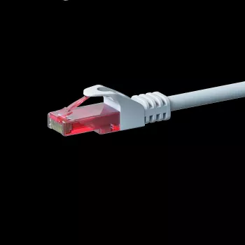 Câble de raccordement réseau DSIT CAT6 U/UTP, 3 m, blanc, 100 % cuivre (DC-62-030)