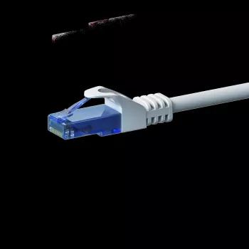 Câble réseau DSIT CAT6a 100 % cuivre - U/UTP - 15 mètres - blanc (DC-U6A2-150)