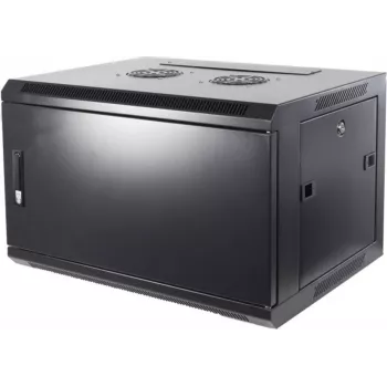 Armoire serveur murale DSIT DS6406M 6U avec porte métallique, 600x450x367 mm, noir