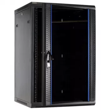 DSIT armoire serveur murale 27U avec porte vitrée, 600x600x1300 mm, noir