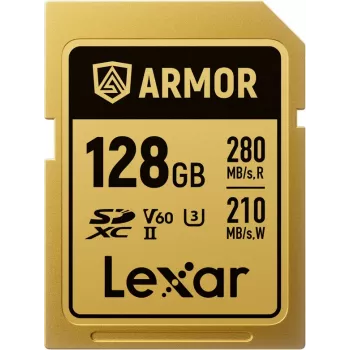 Carte mémoire Lexar Professional ARMOR GOLD 128 Go SDXC UHS-II V60 (LSDAMGL128G-RNNNG)