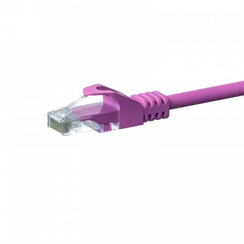 DSIT câble patch réseau CAT5e U/UTP, 0,25 m, rose, 100 % cuivre, RJ45, 1 Gbit/s (DC-59-002)
