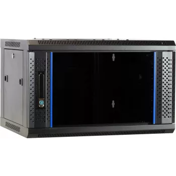 DSIT DS6604 armoire serveur murale 4U avec porte vitrée, 600x600x280 mm, noir