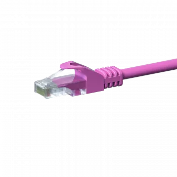 DSIT câble patch réseau CAT 5e U/UTP, 7,5 m, rose, CCA, RJ45, 1 Gbit/s, 100 MHz
