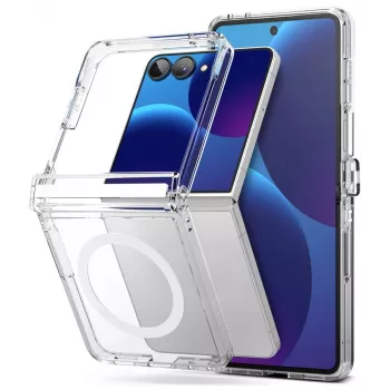 Coque RINGKE Fusion Flap Magnetic MagSafe pour Galaxy Z Flip 8, transparente