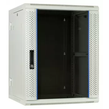 Armoire serveur murale réversible DSIT DS6615W-DOUBLE 6U avec porte en verre trempé, blanc (600x450x370 mm)