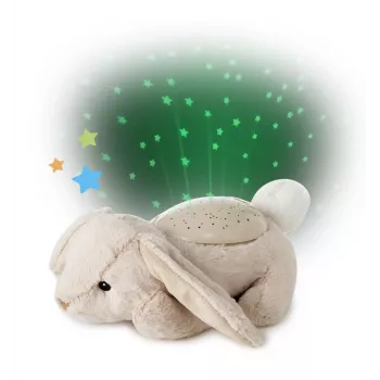 Veilleuse-projecteur peluche lapin Cloud b Twilight Buddies beige