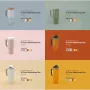 Ensemble de 6 fonds de couleur Orangemonkie pour Foldio 4 (blanc, noir, gris, vert, bleu, jaune)